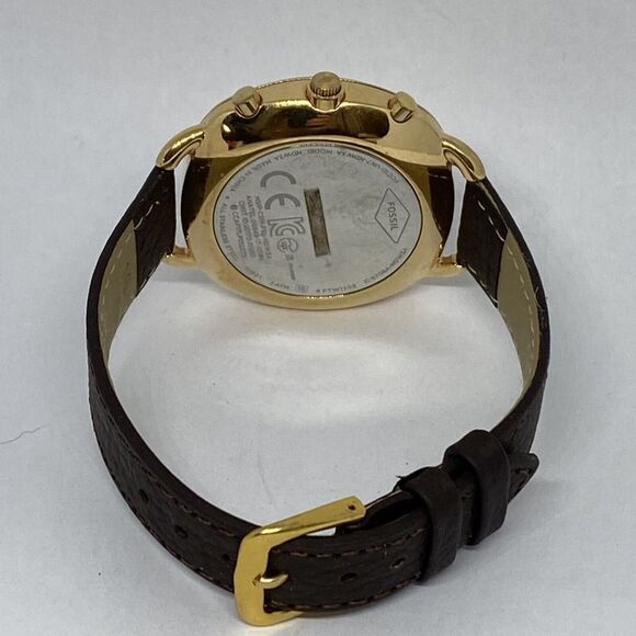 Fossil FTW1208 Women's Brown Leather White Analog Dial Hybrid Smartwatch XX765 - Picture 10 of 12